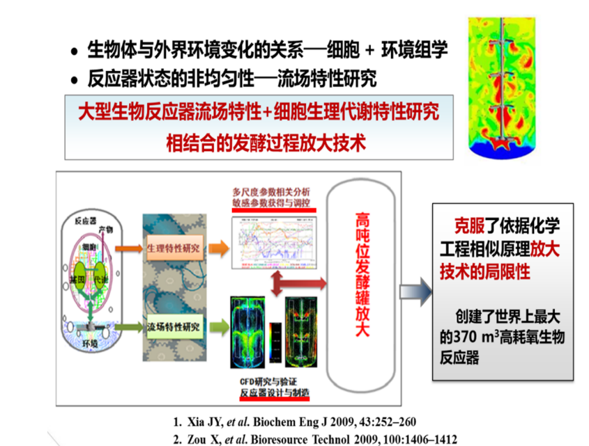 反應器流場特性與生理特性相結合的發(fā)酵過程放大原理與方法